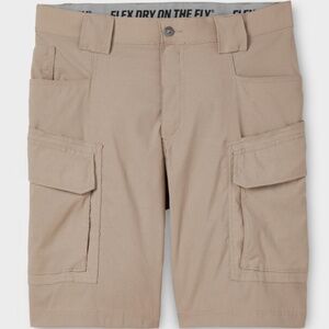 Duluth Flex Dry on the Fly Relaxed Fit 11" Cargo Shorts - Size 46 Smoky Tan